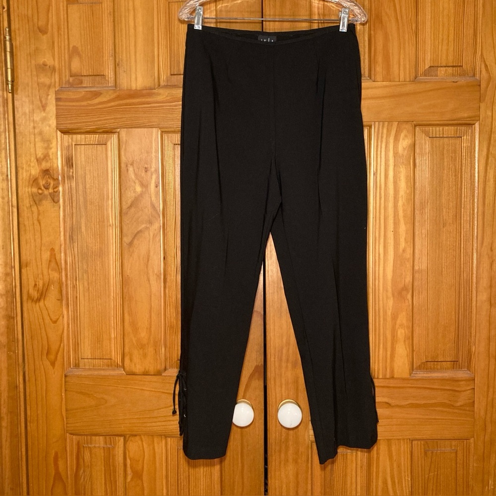 NWOT JKLA California Vintage 80s Pants High Rise Side Zip Black Size 12